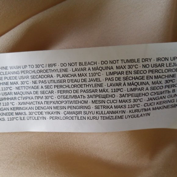 Mango Ecru Striped Satin Skirt, Size S - Picture 8 of 9